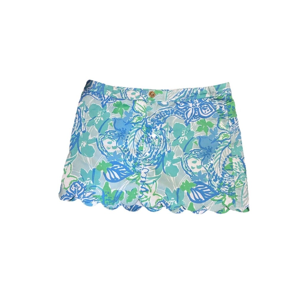 Lilly Pulitzer Blue Croc A Locca Skort Size 14